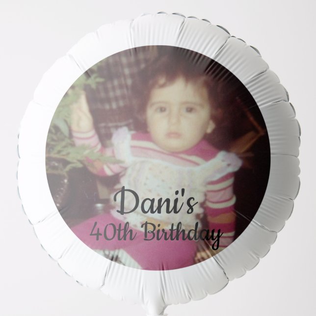 Custom Photo Birthday Balloon (Front)