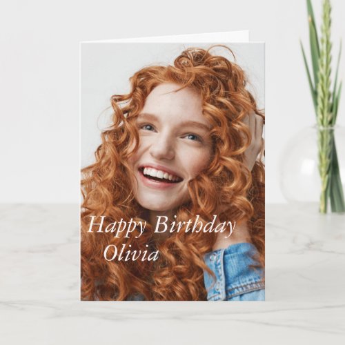 Custom Photo Birthday card Card