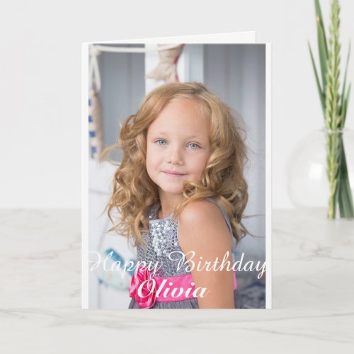Custom Photo, Birthday card.