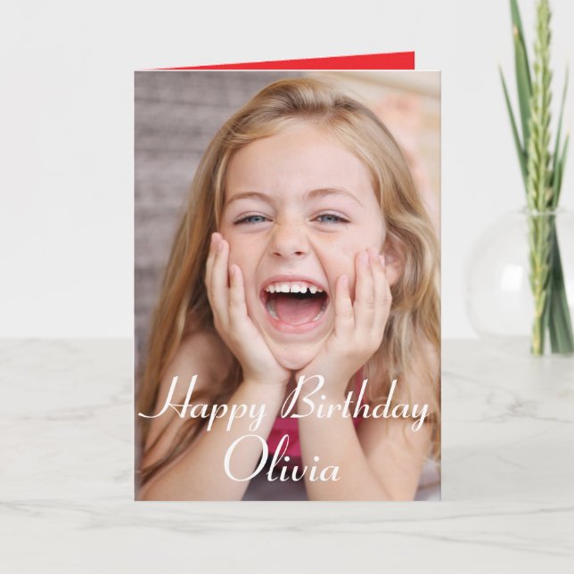Custom Photo, Birthday card. happy birthday card (Front)