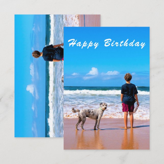 Custom Photo Birthday Card Your Own Design (Front/Back)