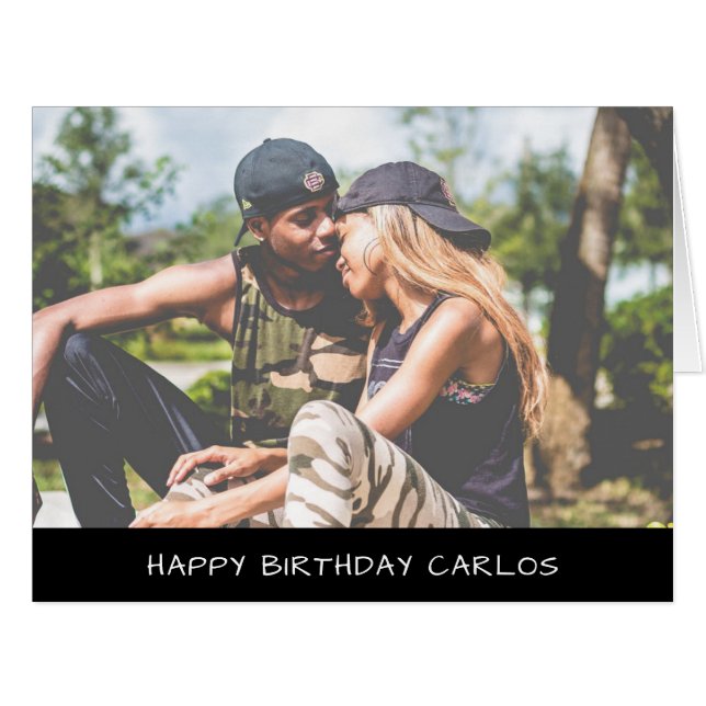 Custom Photo Birthday Cards (Front Horizontal)