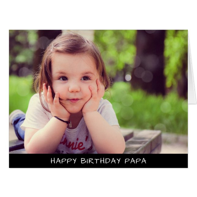 Custom Photo Birthday Cards (Front Horizontal)