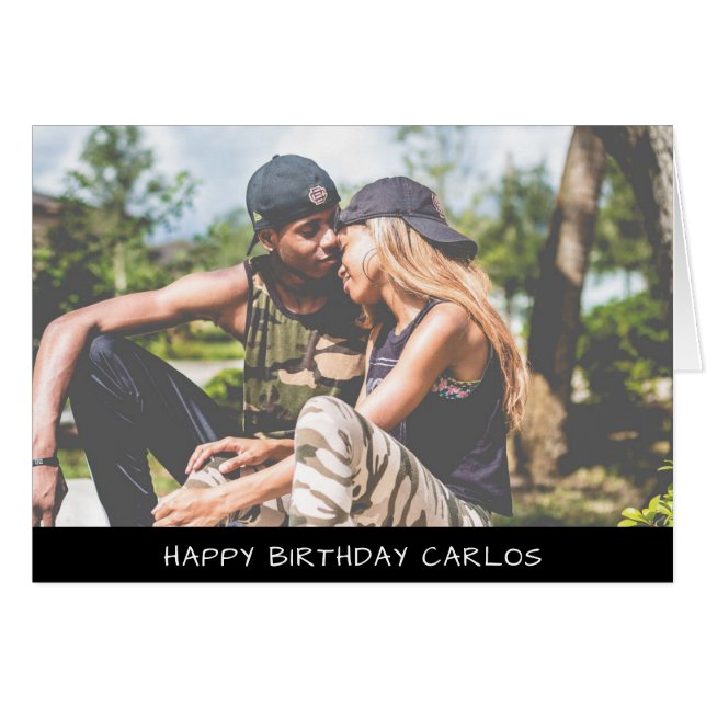 Custom Photo Birthday Cards (Front Horizontal)
