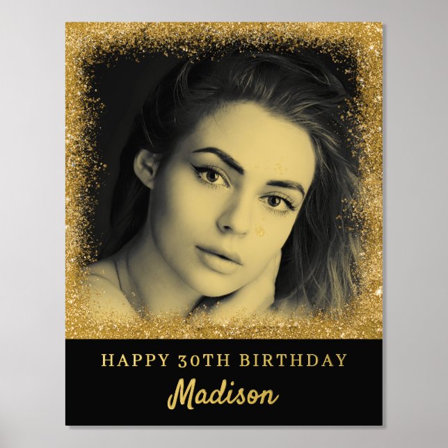 Custom Photo Birthday Foil Prints (Front)