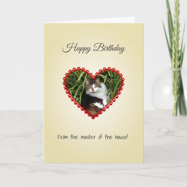 Custom photo birthday from pet card (Front)