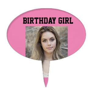  CUSTOM PHOTO BIRTHDAY GIRL CAKE TOPPER