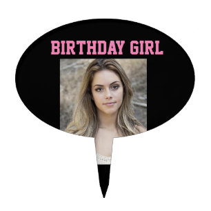 CUSTOM PHOTO BIRTHDAY GIRL TEEN CAKE TOPPERS