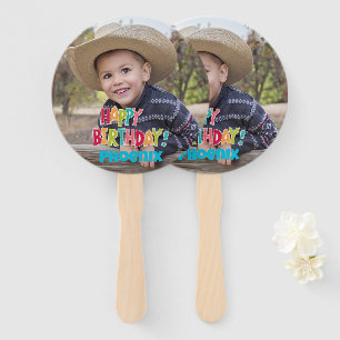 Custom Photo Birthday Hand Fans 