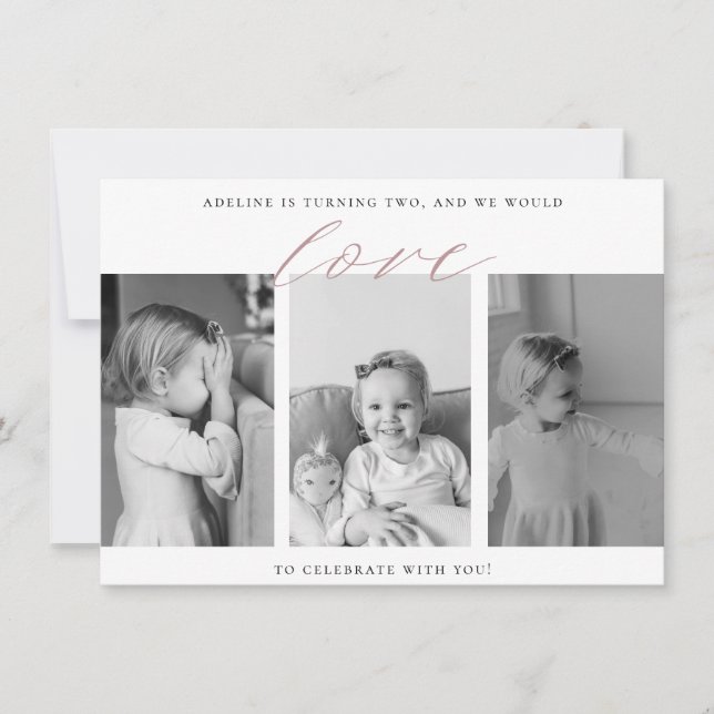 custom photo birthday invitation (Front)