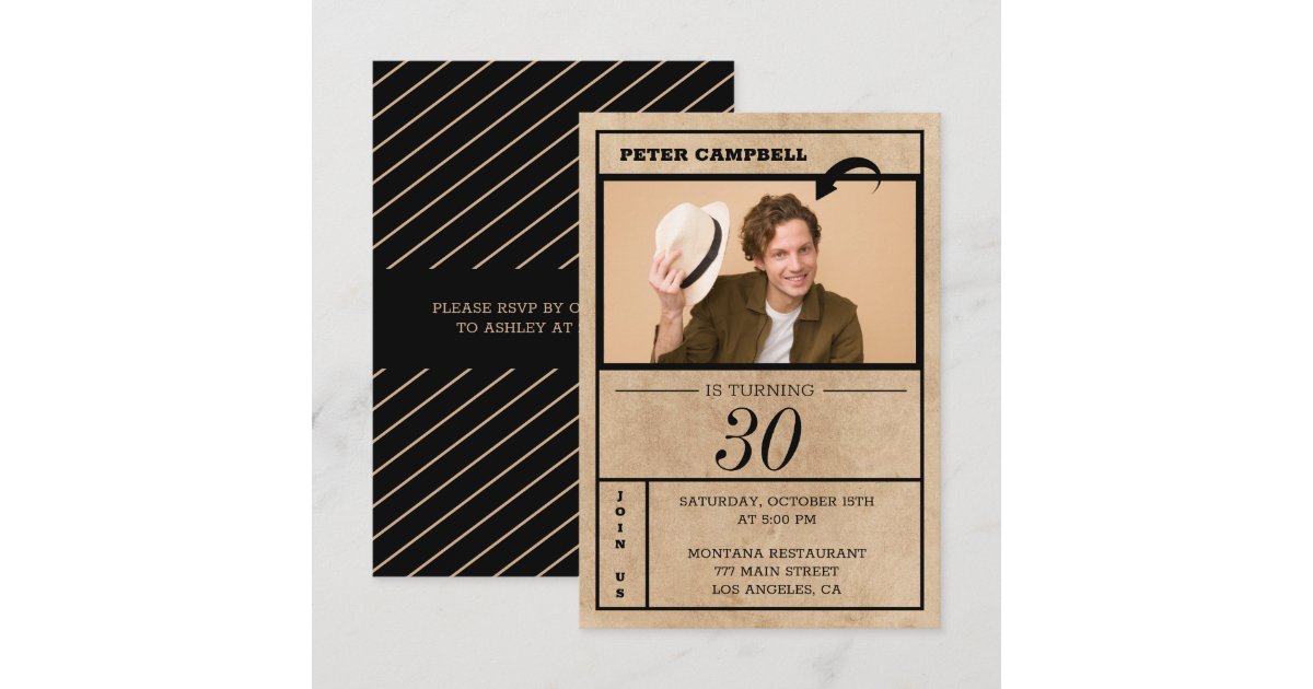 Custom Photo Birthday Invitation | Zazzle