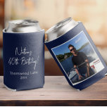 Custom Photo Birthday Party Favor Personalized Pic Can Cooler<br><div class="desc">Celebrate in style with our custom photo can cooler! Perfect for birthday party favors,  featuring your personalized picture and modern script design. A fun,  memorable keepsake for your guests!</div>