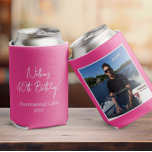 Custom Photo Birthday Party Favor Personalized Pic Can Cooler<br><div class="desc">Celebrate in style with our custom photo can cooler! Perfect for birthday party favors,  featuring your personalized picture and modern script design. A fun,  memorable keepsake for your guests!</div>