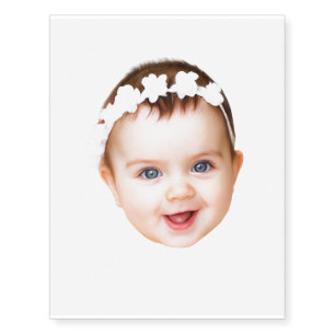 Custom photo birthday party favors grooms face temporary tattoos