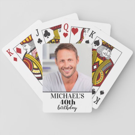 Custom Photo Birthday Party Favors Playing Cards