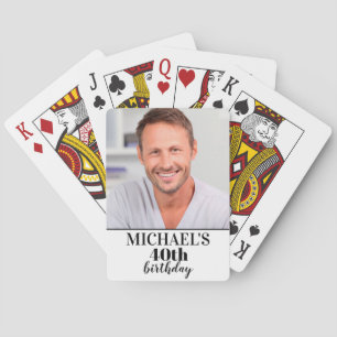 Custom Photo Birthday Party Favors Poker Cards