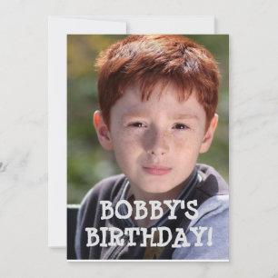 CUSTOM PHOTO BIRTHDAY PARTY INVITATIONS