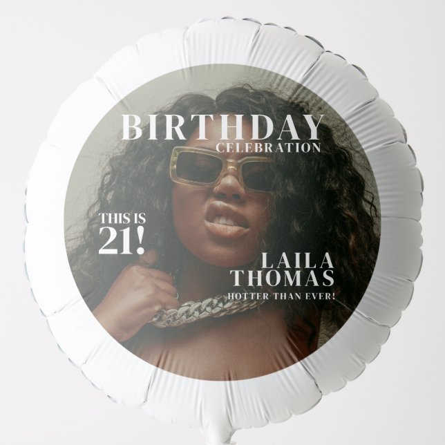 Custom Photo Birthday Party Magazine Cover  Balloon (Front)