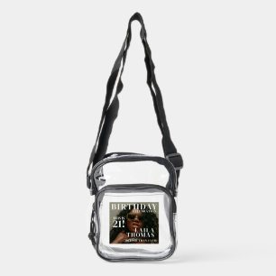Custom Photo Birthday Party Magazine Cover  Clear Crossbody Bag