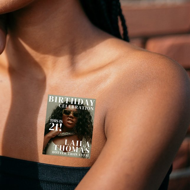 Custom Photo Birthday Party Magazine Cover  Temporary Tattoos (Custom Photo Birthday Party Magazine Cover Temporary Tattoos)