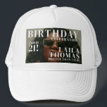 Custom Photo Birthday Party Magazine Cover  Trucker Hat<br><div class="desc">A unique custom birthday party magazine cover hat. Customize this birthday magazine cover 30th thirty birthday template with your beautiful photos and create one of a kind, a unique birthday favors 30th thirty birthday hat. Ideal for anyone who loves fashion, loves magazines, unique birthday invitations and styles. Matching magazine cover...</div>