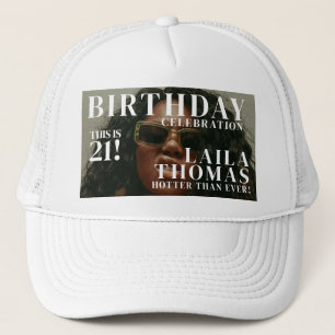 Custom Photo Birthday Party Magazine Cover Trucker Hat