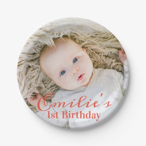 Custom Photo Birthday Party Serving Plate