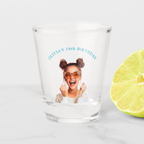 Custom Photo Birthday Party Shot Glass