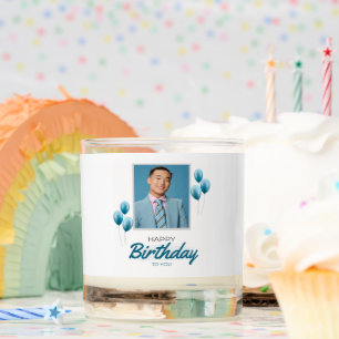 Custom Photo Birthday Scented Candle