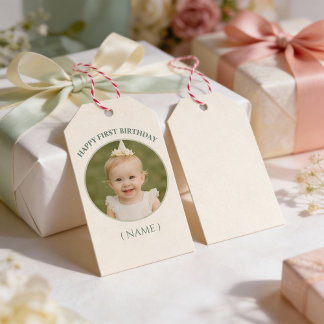 Custom Photo Birthday Sticker- Personal Invitation Gift Tags
