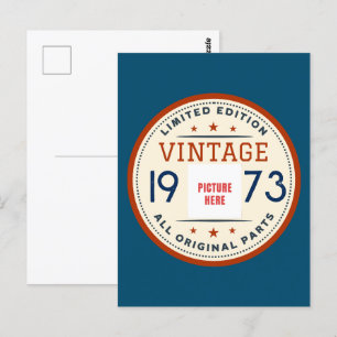 CUSTOM PHOTO BIRTHDAY YEAR LIMITED EDITION POSTCARD