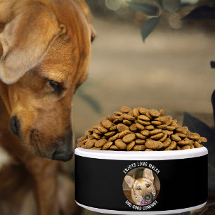 Custom Photo Black Tan German Shepherd Quote Pet Bowl