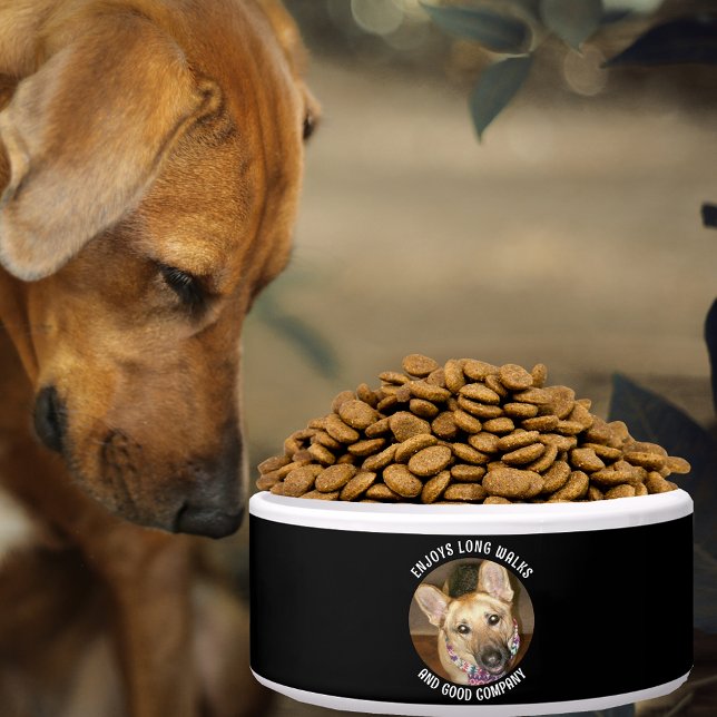 Custom Photo Black Tan German Shepherd Quote Pet Bowl (Custom Photo Black Tan German Shepherd Quote Pet Bowl)
