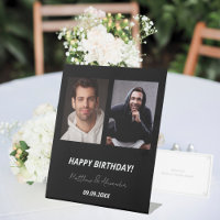 Custom photo black white friends birthday