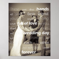 Custom Photo Blessing of the Hands Wedding Quote