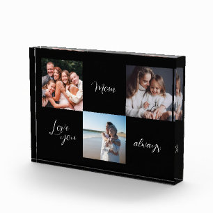 Custom Photo Block, love you mom Block