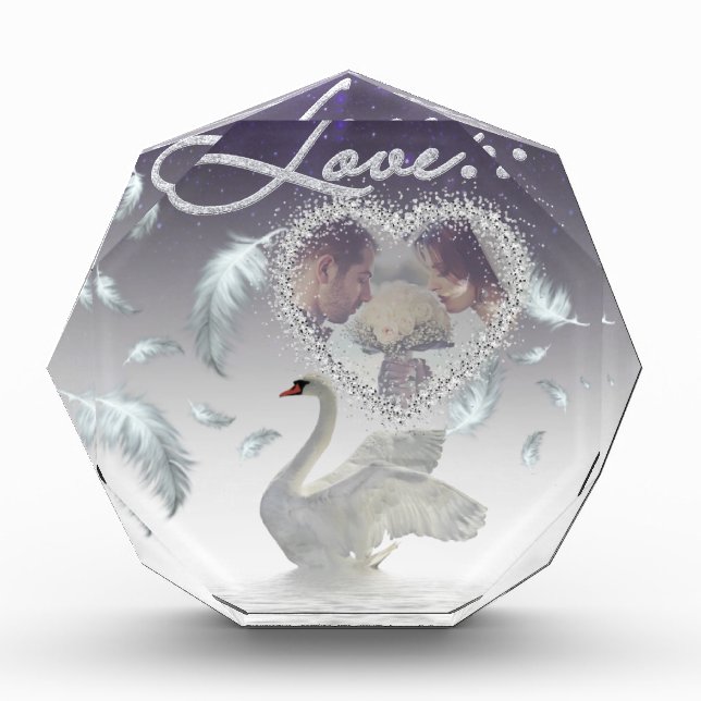 Custom photo block with feathers and brightness (Front)