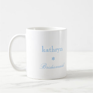 Custom photo blue argyle preppy bridesmaid coffee mug