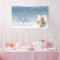 Custom Photo Blue Glitter Drip 80th Birthday
