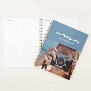 Custom photo blue photographer  planner