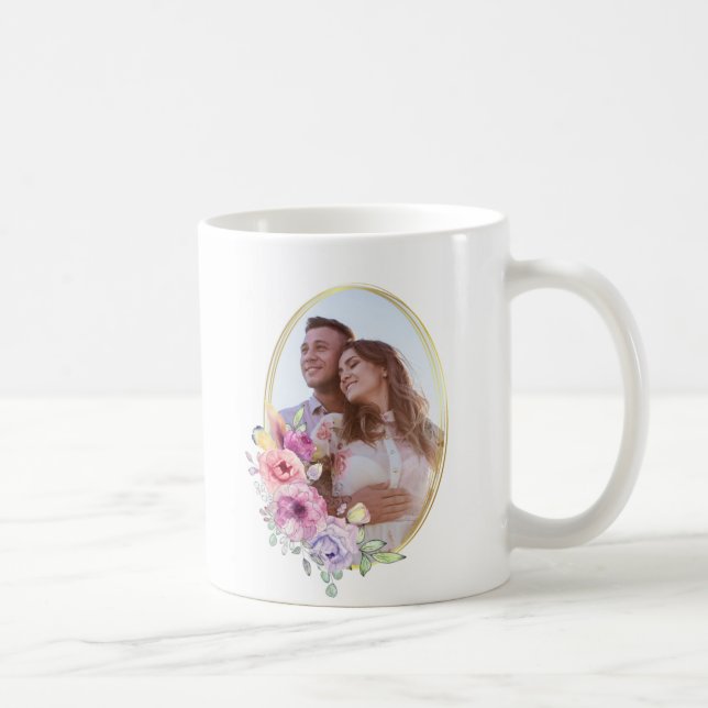 Custom Photo Boho Frame  Coffee Mug (Right)