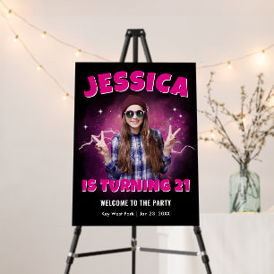 Custom Photo Bootleg Rap Birthday Party Welcome Foam Board
