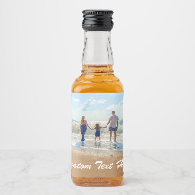 Custom Photo Bottle Labels Your Photos and Text (Front)