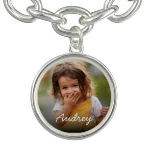 Custom Photo Bracelet Charm Personalized Name