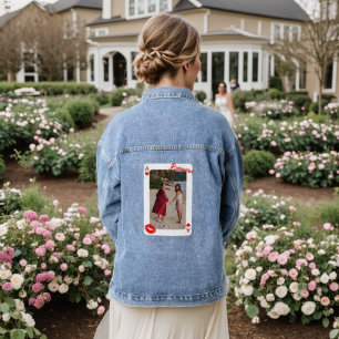 Custom Photo Bridesmaid Wedding Keepsake Denim Jacket