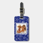 Custom Photo Bright Blue Shell Pattern 2 Luggage Tag