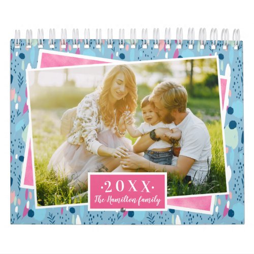 Custom Photo Bright Colors 2022 Family Calendar