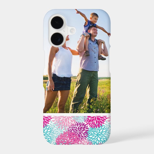 Custom Photo Bright Floral pattern 2 Iphone Case (Back)