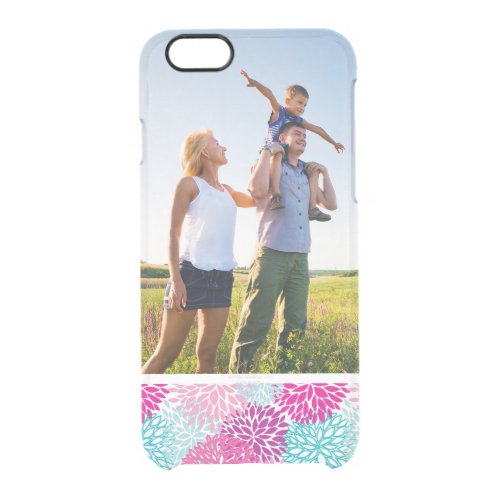 Custom Photo Bright Floral pattern 2 Clear iPhone 66S Case