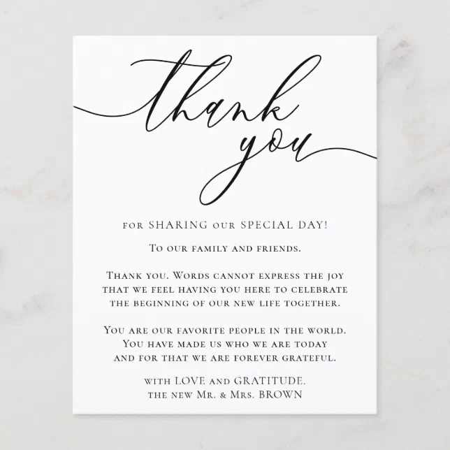 Custom Photo Budget Thank You Flyer | Zazzle